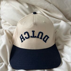 Cream and Navy Baseball Cap